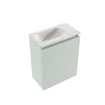 MONDIAZ TURE-DLUX Meuble toilette - 40cm - Greey - EDEN - vasque Ostra - position gauche - sans trou de robinet SW1104927