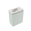 MONDIAZ TURE-DLUX Meuble WC 40 cm Greey. Lavabo EDEN Ostra position gauche. Sans trou de robinet. SW1104927
