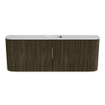 Mondiaz JOYA-DLUX Meuble de toilette 113,2 cm - arrondi gauche et droite couleur Shadow - Vasque FAYE position Milieu Sans trou de robinet couleur Opalo SW1422996