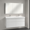 Villeroy & Boch My View spiegelkast met 3 deuren met geïntegreerde LED verlichting verticaal 130x75x17.3cm 1024983