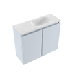 MONDIAZ TURE-DLUX Meuble toilette - 60cm - Clay - EDEN - vasque Opalo - position droite - sans trou de robinet SW1104277