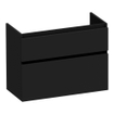 BRAUER Delight wastafelonderkast ondiep - 80x39x60cm - 2 softclose lades - greeploos - 1 sifon uitsparing - mat zwart SW1199467