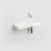 Clou Mini Wash Me lave-mains 56x19cm gauche sans bonde pierre minérale Blanc SW9307