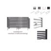 Sanicare radiateur design raccord central droit 120 x 60 cm aspect inox SW420030