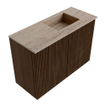 Mondiaz JOYA-DLUX 60cm meuble de toilette - couleur Walnut - Vasque FAYE position Droite 1 trou de robinet couleur Saba. SW1424640