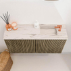 Mondiaz JOYA-DLUX 80cm toiletmeubel - kleur Dusk - Wastafel FAYE positie Rechts 1 kraangat kleur Nata. SW1425901