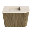 Mondiaz JOYA-DLUX Meuble de salle de bains - 51,6cm - arrondi droit couleur Dusk - Vasque FAYE position Gauche Sans trou de robinet couleur Meli SW1425843