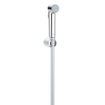 GROHE Vitalio Set de douchette Trigger - 1 jet - ronde - avec support - flexible lisse - 125cm - chromé SW87130