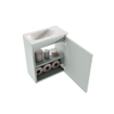MONDIAZ TURE-DLUX Meuble WC 40 cm Greey. Lavabo EDEN Ostra position gauche. Sans trou de robinet. SW1104927