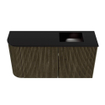 Mondiaz JOYA 81.6cm toiletmeubel - ronding links kleur Shadow - Wastafel FAYE positie Rechts 1 kraangat kleur Urban. SW1421560