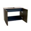 Mondiaz JOYA-DLUX Meuble de salle de bains 60cm - couleur Shadow - Vasque FAYE position Gauche Sans trou de robinet couleur Saba. SW1425107