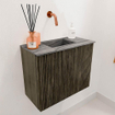 Mondiaz JOYA-DLUX Meuble de salle de bains 50cm - couleur Shadow - Vasque FAYE position Milieu Sans trou de robinet couleur Sombra. SW1425181