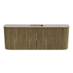 Mondiaz JOYA-DLUX 113.2cm toiletmeubel - ronding links en rechts kleur Dusk - Wastafel FAYE positie Midden 1 kraangat kleur Saba. SW1426112
