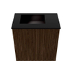 Mondiaz JOYA Meuble de toilette 40cm - couleur Walnut - Lavabo FAYE position Gauche Sans trou de robinet couleur Urban SW1421349