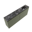 MONDIAZ TURE-DLUX meuble WC 120cm Army. Lavabo EDEN Lava position à droite. Avec 1 trou de robinet. SW1103706