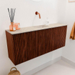 Mondiaz JOYA-DLUX 100cm meuble de toilette - couleur Ruby - Vasque FAYE position Milieu Sans trou de robinet couleur Frappe. SW1423499