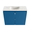 MONDIAZ TURE-DLUX Meuble toilette - 60cm - Jeans - EDEN - vasque Ostra - position centrale - 1 trou de robinet SW1104886