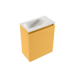 MONDIAZ TURE-DLUX Meuble WC 40 cm Ocher. EDEN lavabo Ostra position gauche. Avec 1 trou de robinet. SW1104917