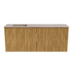 Mondiaz JOYA-DLUX 100cm toiletmeubel - kleur Oak - Wastafel FAYE positie Links Zonder kraangat kleur Saba. SW1424170