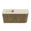 Mondiaz JOYA-DLUX 81.6cm toiletmeubel - ronding rechts kleur Dusk - Wastafel FAYE positie Links 1 kraangat kleur Meli. SW1425850