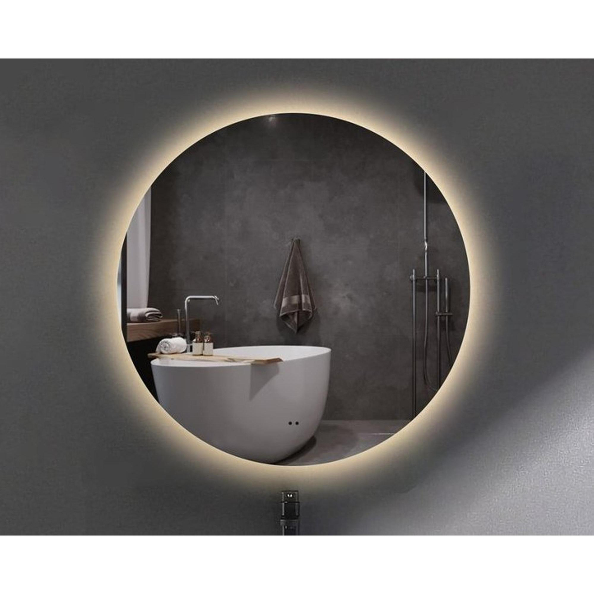 hefboom Vertrouwen op Hertellen Adema Circle badkamerspiegel rond diameter 120cm met indirecte LED  verlichting met spiegelverwarming en infraroodbediening - Sanitairwinkel.nl