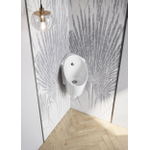Sanindusa Sanlife urinoir d'angle - 27.8x37.2x45cm - kit de fixation - siphon - répartiteur de chasse - blanc SW1030598