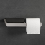 Porte-rouleau de toilette Geesa Shift sans couvercle avec étagère en inox brossé SW641390