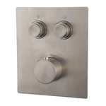 Wiesbaden Caral Klik Pro Mitigeur thermostatique encastré pour douche 2 fonctions avec corps encastré acier brossé SW717731