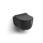 Clou Hammock WC suspendu sans bride 37x49cm abattant fin Céramique Noir mat SW692254
