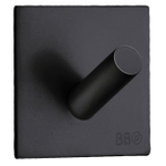 Smedbo BB haak zelfklevende vierkant 45mm rvs zwart SW11015