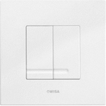 Wisa Bedieningspaneel - 16x16cm - vierkant - dualflush - kunststof - mat wit SW1178206