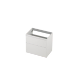 Ink meuble 2 tiroirs sans poignée laqué 45gr a symétrique 70x65x45cm blanc mat SW693232