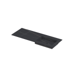Ink post cuvette enveloppe en dalle céramique cuvette droite sans trou pour robinet 120x45x1cm lauren black matt SW693353