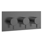 Crosswater MPRO 3 Robinet de douche - thermostatique - 3 boutons - horizontal - gunmetal SW928261