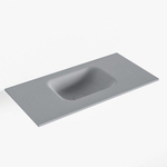 Mondiaz LEX Fontein - 60x30x0.9cm - wasbak midden - zonder kraangaten - voor toiletmeubel - Solid surface - Plata SW1025916