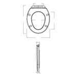 Plieger Start abattant WC softclose thermoplast avec kit de fixation en plastique blanc 4345124