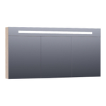 BRAUER Promise Deluxe armoire de toilette - 140x70x15cm - avec éclairage direct 3 portes miroir double face - Sunlit SW86389