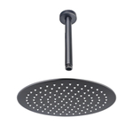 Fortifura Calvi Hoofddouche - 30cm - rond - plafondarm - 20cm - PVD - geborsteld gunmetal (antraciet) SW1212685