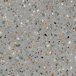 Terravito Hovano wand- en vloertegel - 60x60cm - 10mm - Vierkant - gerectificeerd - Terrazzo - Grijs mat SW728274