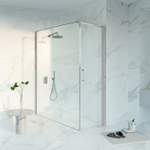 Fortifura Galeria Douchecabine - 60x180x200 - Profiel veiligheidsglas - antikalk - PVD - geborsteld RVS SW1444120