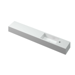 INK Nice Time plan lave-mains - 120x20x10cm - vasque à droite - trou de robinet à droite - blanc brillant SW439542