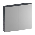 BRAUER Plain Spiegelkast - 80x70x15cm - 2 links/rechtsdraaiende spiegeldeuren - MFC - Metal SW720975