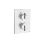 Crosswater 3ONE6 Mitigeur douche encastrable - thermostatique - 3 voies - avec partie encastrable - Inox SW955769