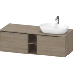 Duravit D-Neo wastafelonderkast 140x45.9x55cm 2 lades Eiken (terra) Mat SW641466