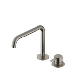 Hotbath Ace Mitigeur de lavabo - monotrou - bec orientable - 2 trous - Nickel brossé (acier inoxydable) SW1117600