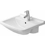 Duravit Starck 3 Philippe Starck - 3 halfinbouw wastafel - 55x46cm - wit 0316415