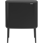 Brabantia Bo Touch Bin Poubelle - 11+23 litres - 2 seau intérieur en plastiques - matt black SW1117512