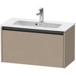 Duravit Ketho 2 wastafelonderbouwkast met 1 lade 68x39x44cm met greep antraciet Linnen mat SW773068