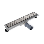 Wiesbaden 3e génération caniveau de douche avec flasque et grille 50 x 7 cm inox SW8507