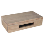 Differnz tablette de lave-mains 40x25x10cm rectangulaire avec porte-serviettes chêne SW642466